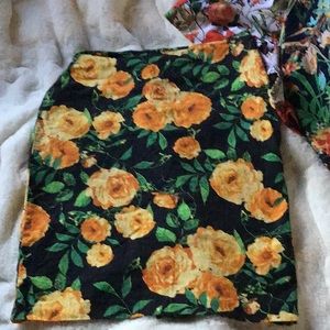 Yellow flowers on black